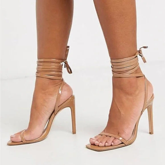 Steve Madden Tan Strappy Heels - Picture 2 of 5